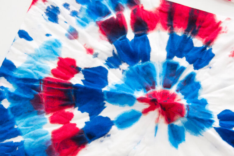 Red, White and Blue Tie dye Kimball Art Center