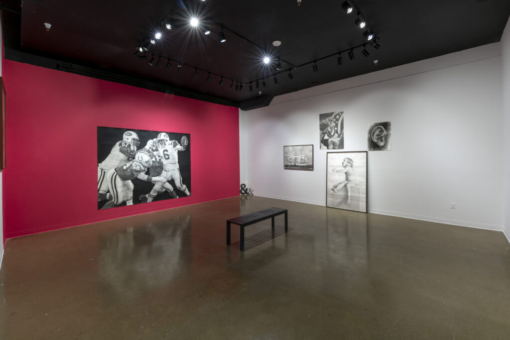 a picture of a wall from a utah art exhibition at Kimball Art Center